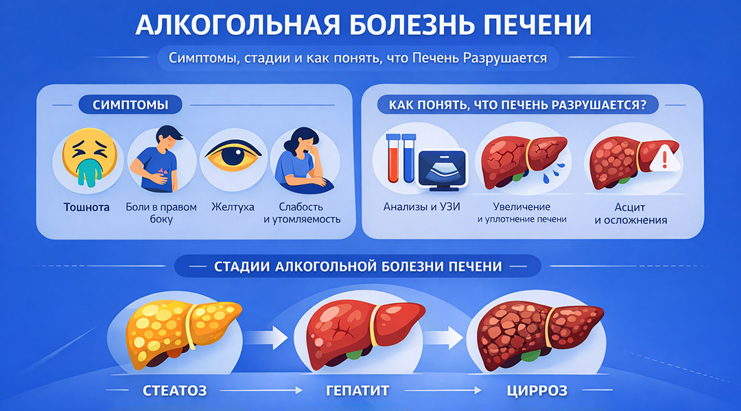 Стадии болезни печени