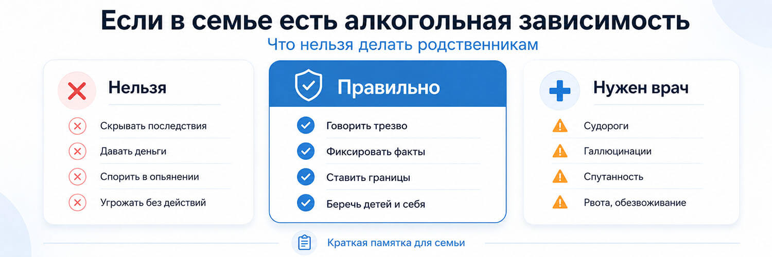 Серьезный разговор родственников о проблеме алкогольной зависимости