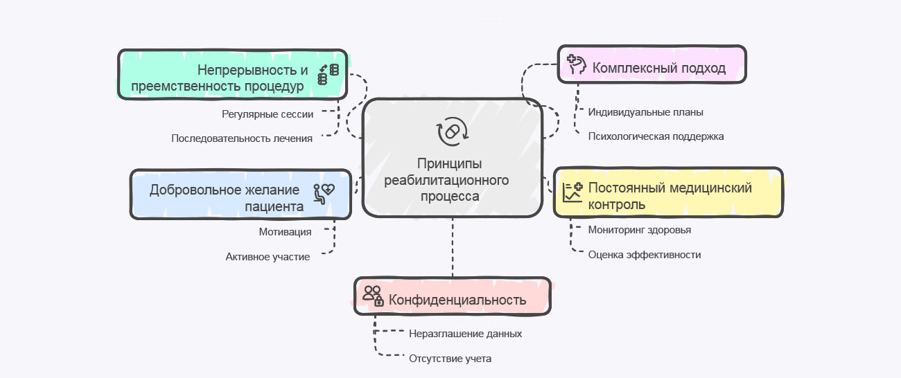 Инфографика принципов реабилитационного процесса Инфографика принципов реабилитационного процесса